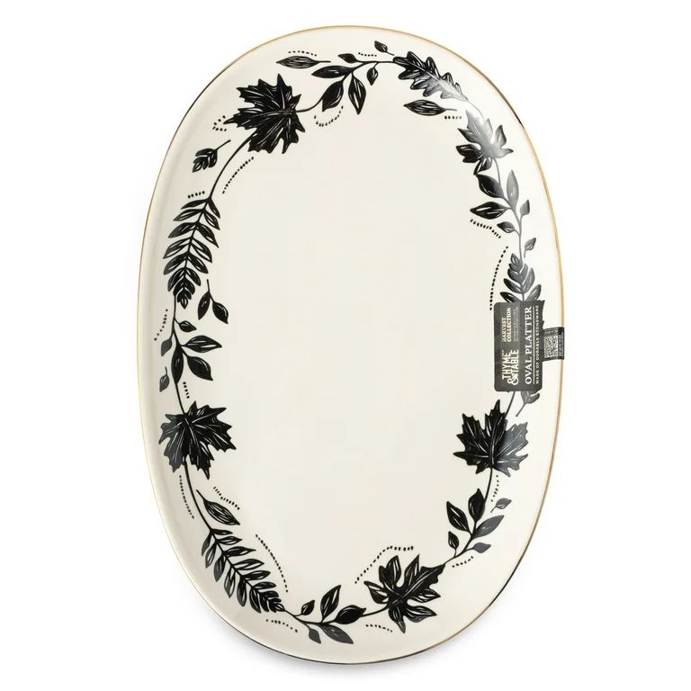 Thyme & Table Harvest 17" Oval Stoneware Serve Platter | Walmart (US)