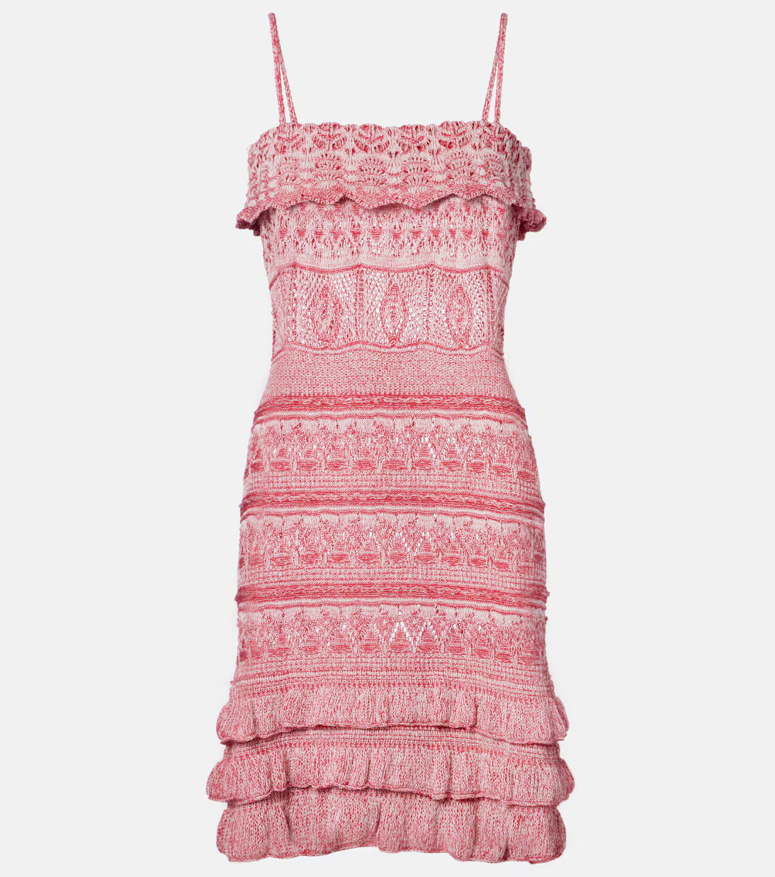 Crochet ruffled cotton minidress | Mytheresa (US/CA)