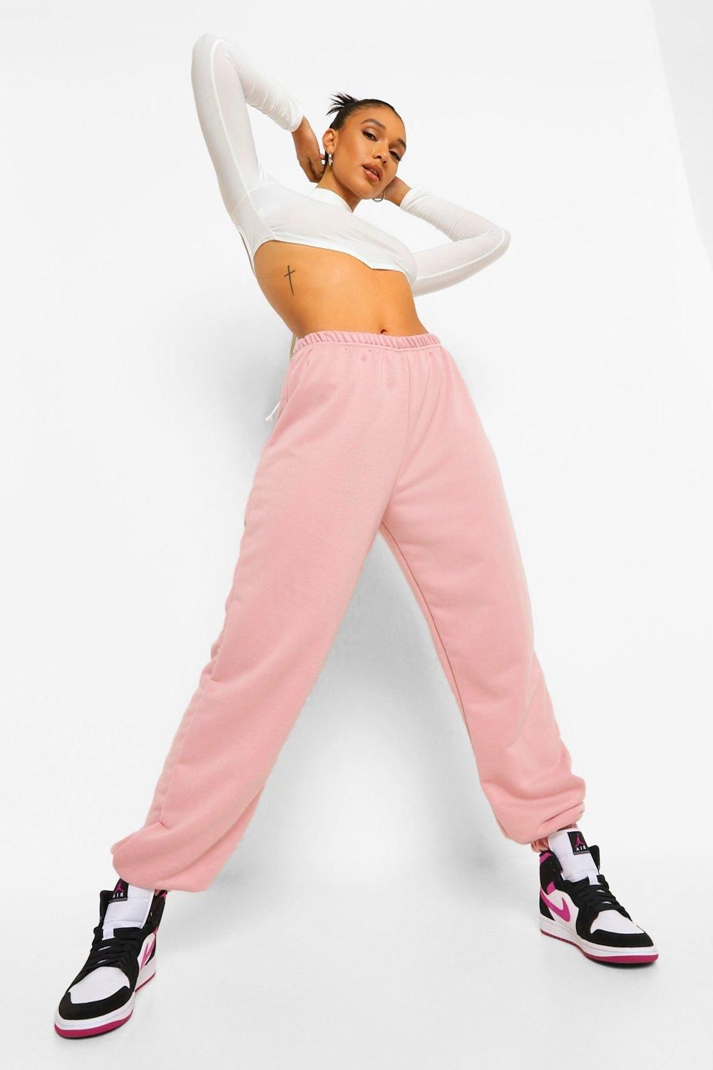 Womens Basic Regular Fit Jogger - Pink - 6 | Boohoo.com (US & CA)