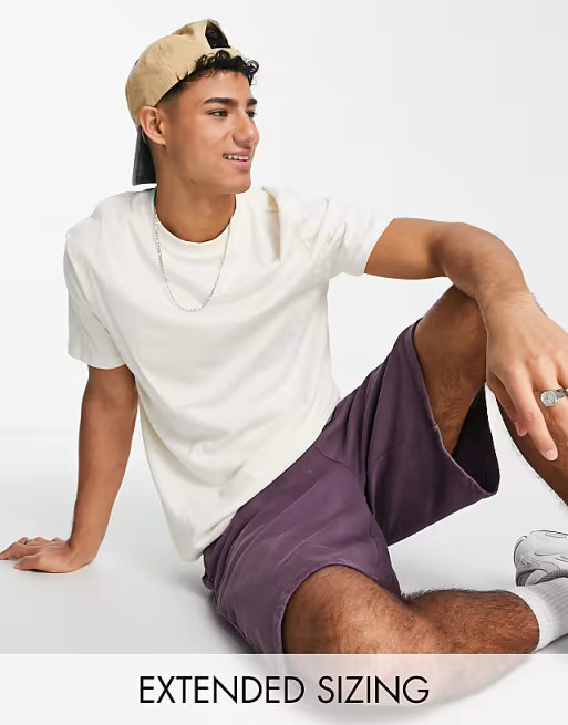 ASOS DESIGN T-shirt with crew neck in cream | ASOS (Global)