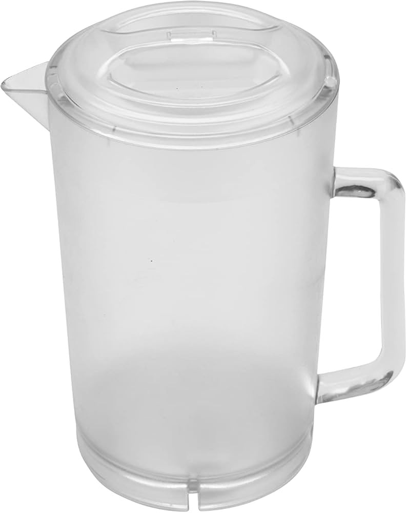 G.E.T. Heavy-Duty Shatterproof Plastic 2 Quart Pitcher with Lid, BPA Free (64 Ounce), Clear | Amazon (US)