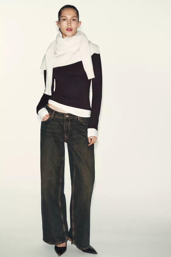 MOCK LAYER CONTRAST T-SHIRT | Zara UK