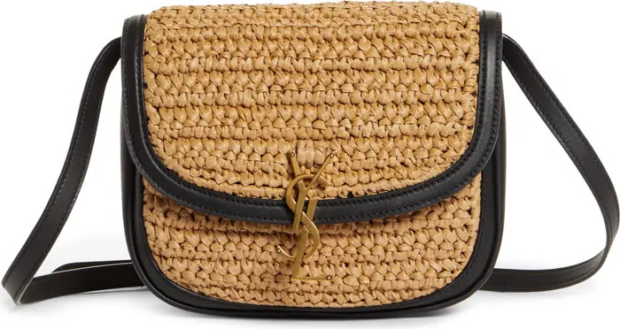 Saint Laurent Medium Kaia Raffia Crossbody Bag | Nordstrom | Nordstrom