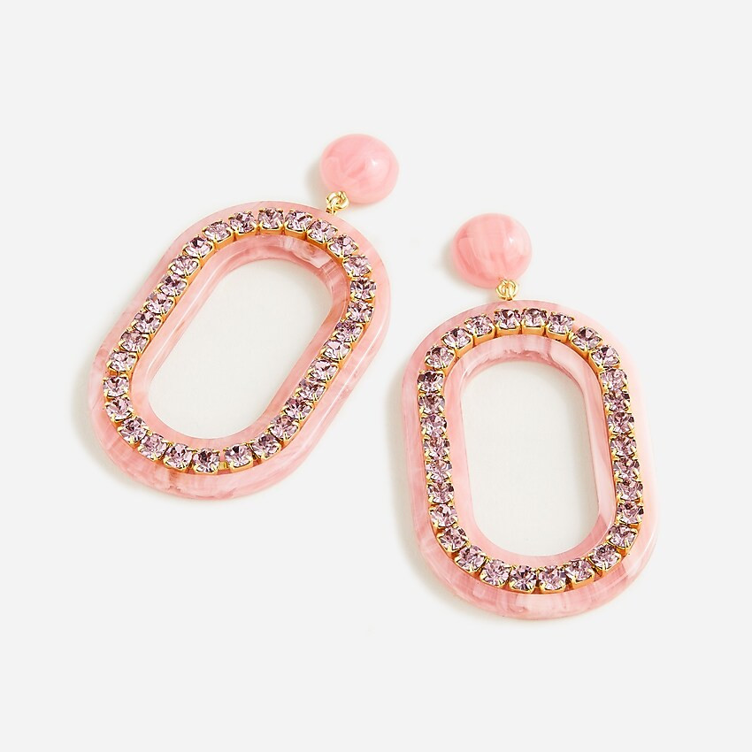 Made-in-Italy jeweled oval earrings | J. Crew US