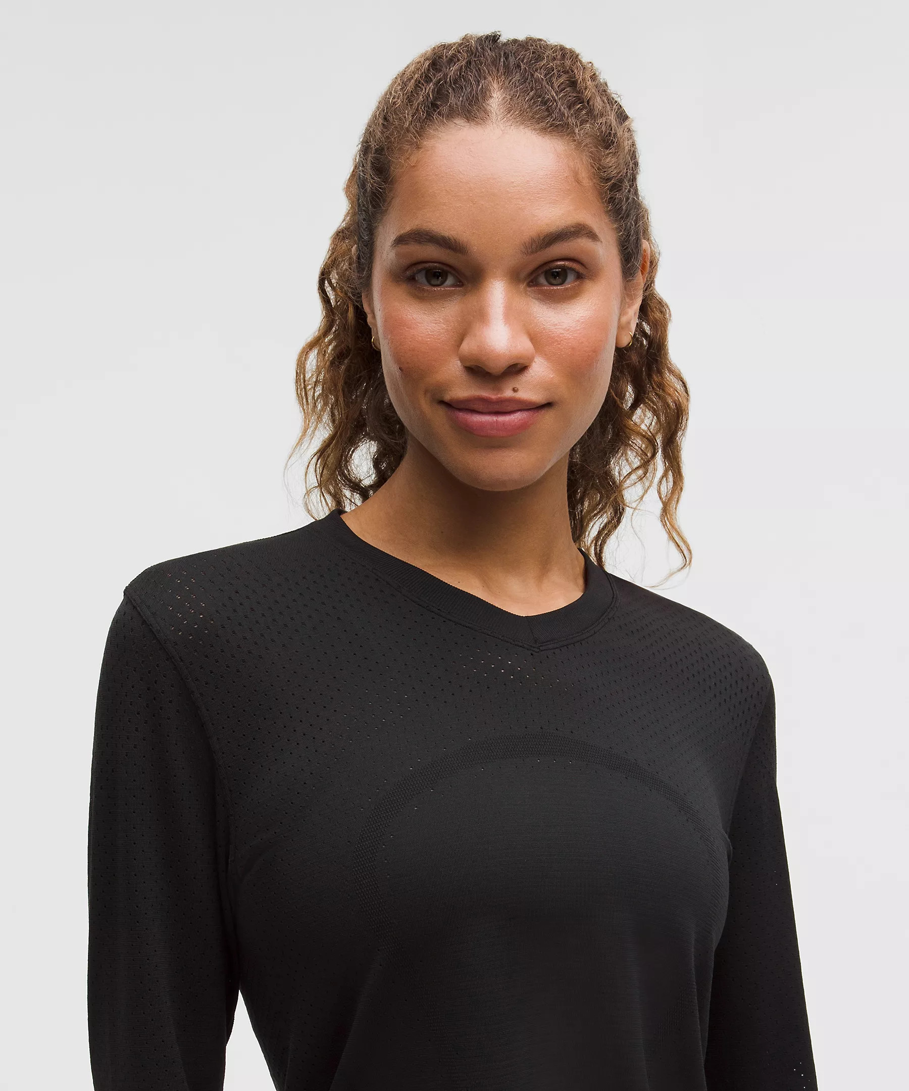 Swiftly Open-Hole V-Neck Long-Sleeve Shirt | Lululemon (US)