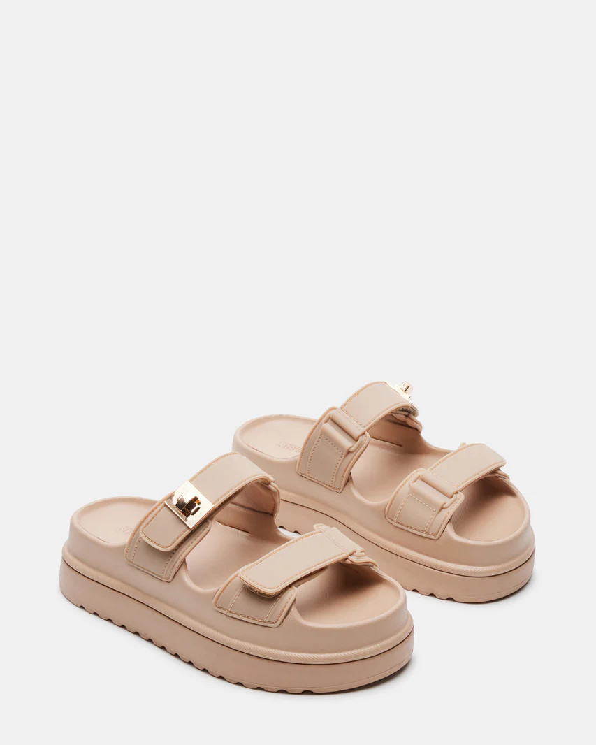 BIGSCHMONA JELLY Natural Platform Slide Sandal | Women's Sandals | Steve Madden (US)