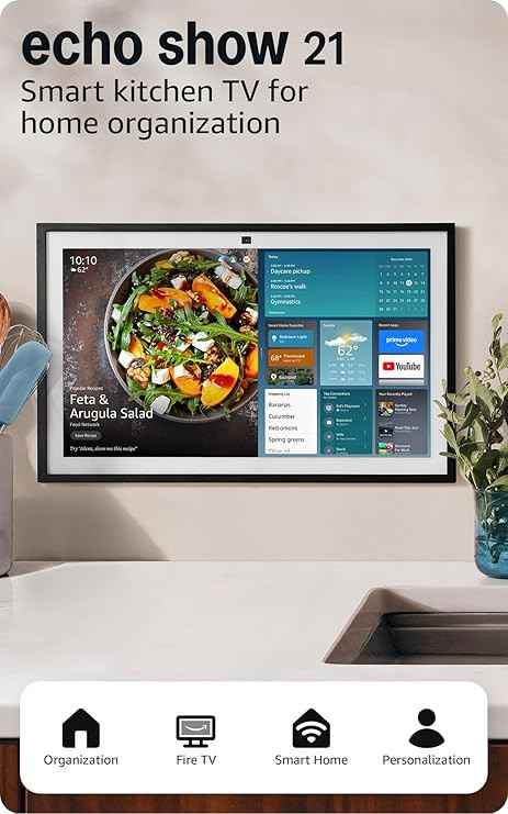 Amazon Echo Show 21 (newest model), Full HD 21" kitchen hub for home organization, with built-in ... | Amazon (US)