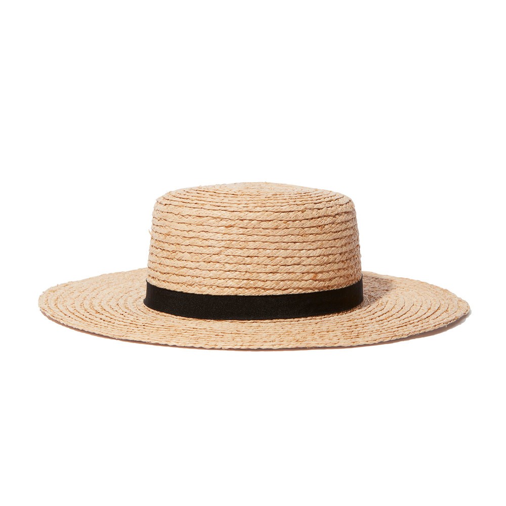 Hat Attack Raffia Braid Boater in Natural | goop