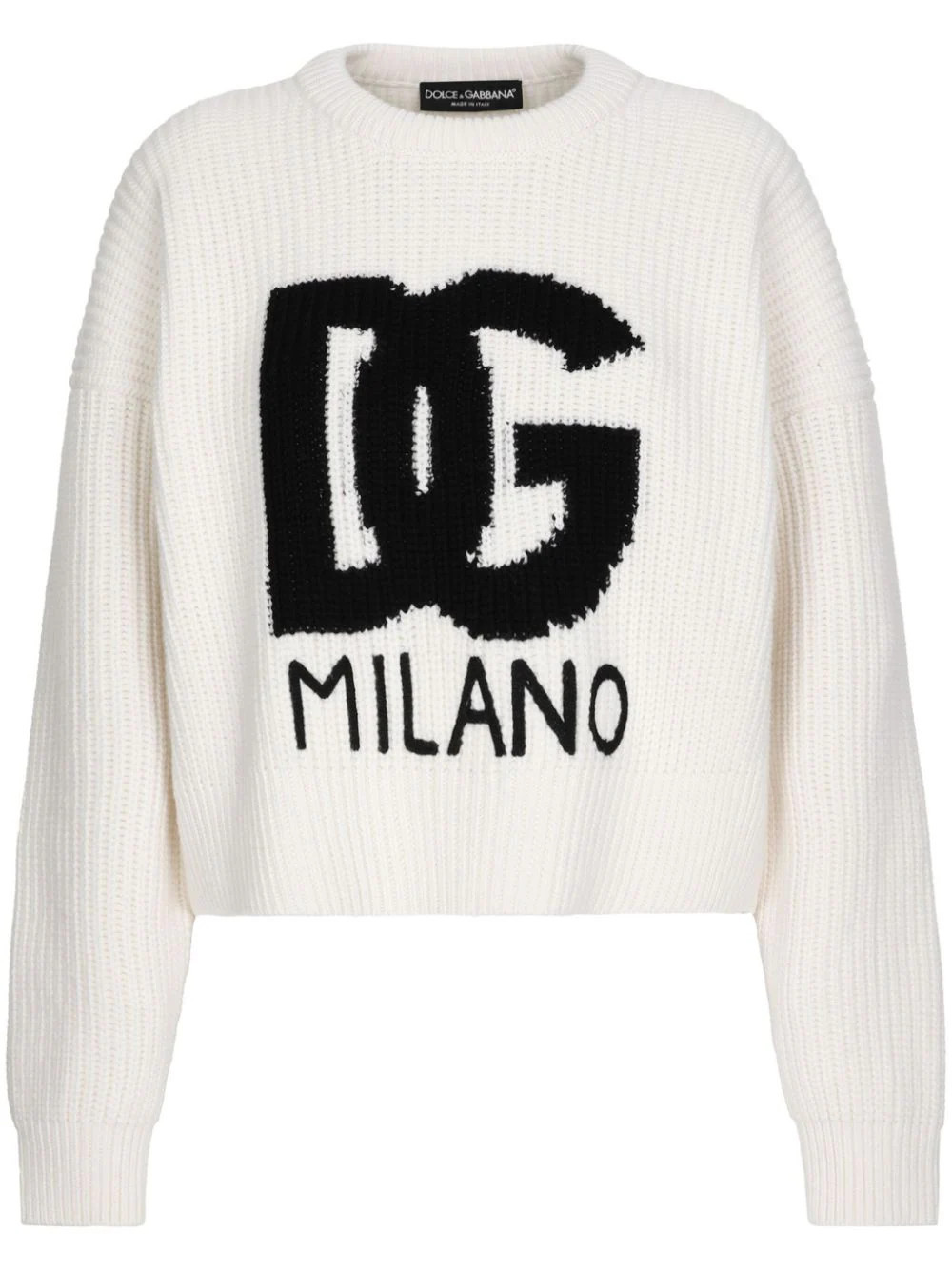 Dolce & Gabbana DG logo knit jumper - White | Farfetch Global