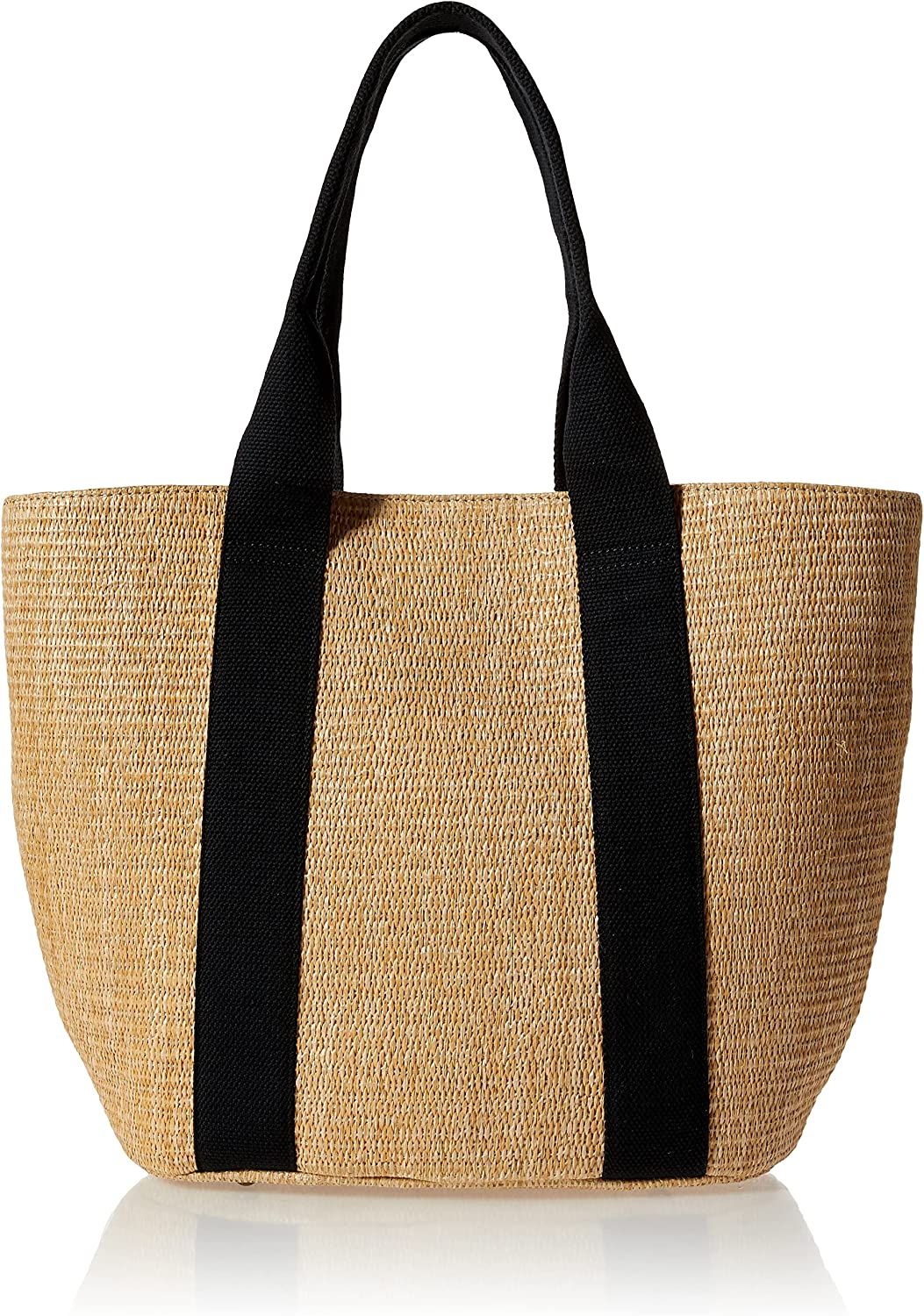 The Drop Women's Tracy Large Canvas Detail Straw Tote | Amazon (US)