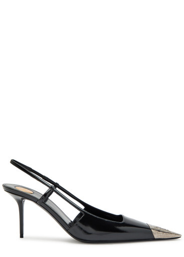 Jeanne 75 patent leather slingback pumps | Harvey Nichols