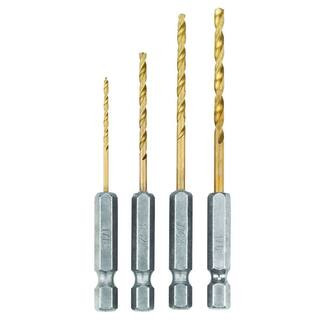 SpeedLoad+ Titanium 4-Piece Hex Shank Pilot Drill Bit Set | The Home Depot