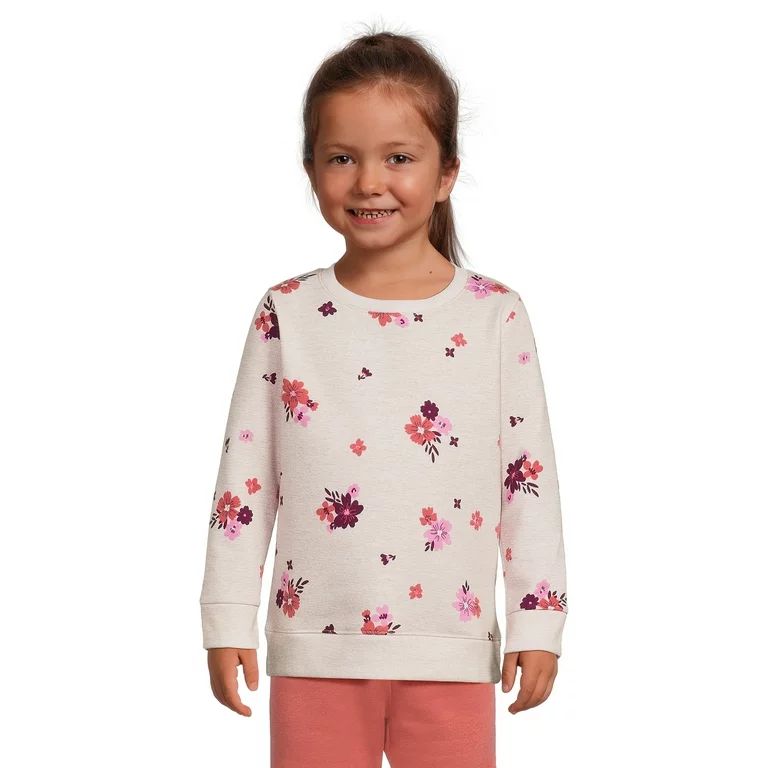 Garanimals Toddler Girl Long Sleeve Print Fleece Sweatshirt, Sizes 2T-5T | Walmart (US)