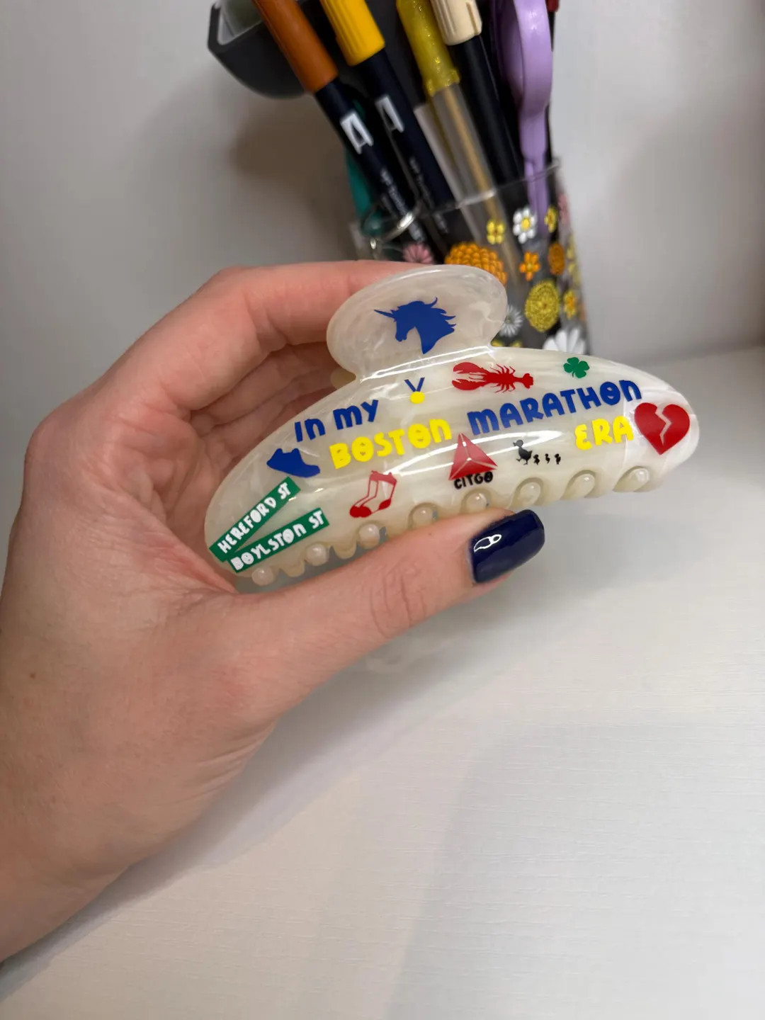 Boston Marathon Hair Claw Clip | “In My Boston Marathon Era” | Runner Gift | Marathon Memorab... | Etsy (US)