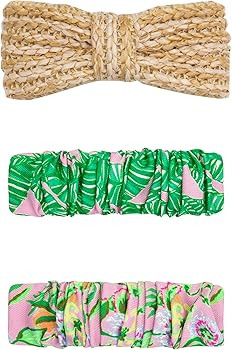 Lilly Pulitzer Hair Barrettes for Women, Cute Hair Clips/Bow Clips, Fabric Patterned Hairclip Set... | Amazon (US)