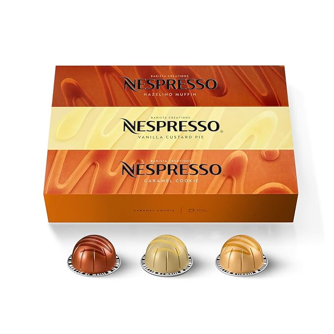 Nespresso Capsules VertuoLine, Barista Flavored Pack, Mild Roast Coffee, 30 Count Coffee Pods, Br... | Amazon (US)