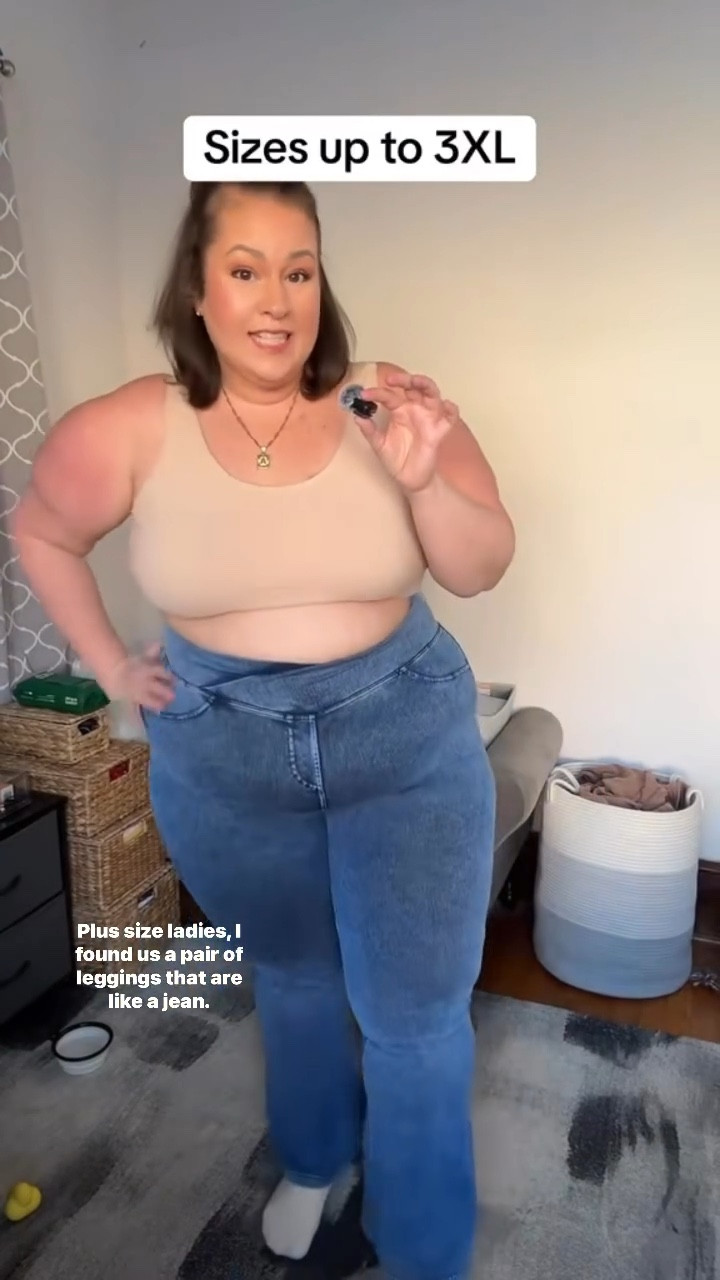 Plus size inclusive flare jeggings ✨ 

#plussize #plussizejeans 

#LTKPlusSize