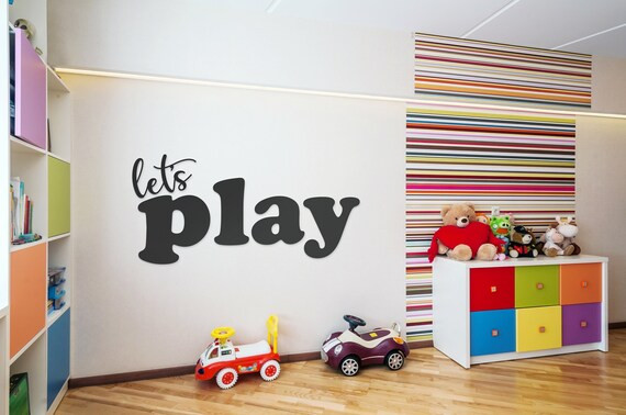 Lets Play Sign  Playroom Wall Decor  Play Letters for Wall  - Etsy | Etsy (US)