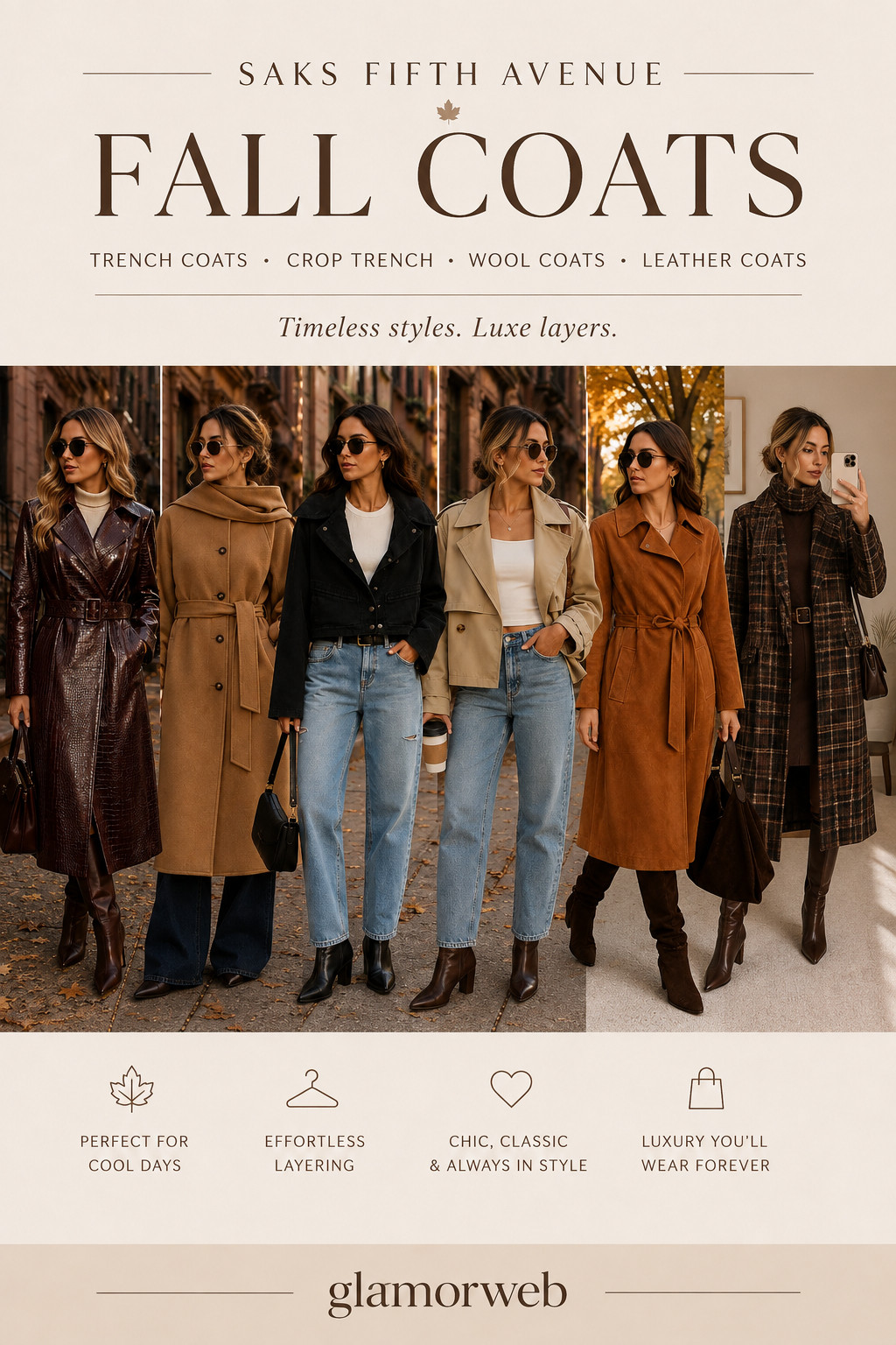 These Saks Fifth Avenue fall coats are everything I'm loving this season. From timeless trench coats to cozy wool coats and luxe leather jackets, these pieces make getting dressed so easy. 

#CoatSeason #FallStyle #LuxuryStyle #FallWardrobe #Outerwear #TrenchStyle #LeatherJacket #WoolCoats #MinimalStyle #FashionInspo #AutumnLooks #CapsuleCloset #DesignerFashion #LTKStyle #FallEssentials 

 #LTKSeasonal #LTKU #LTKSaleAlert