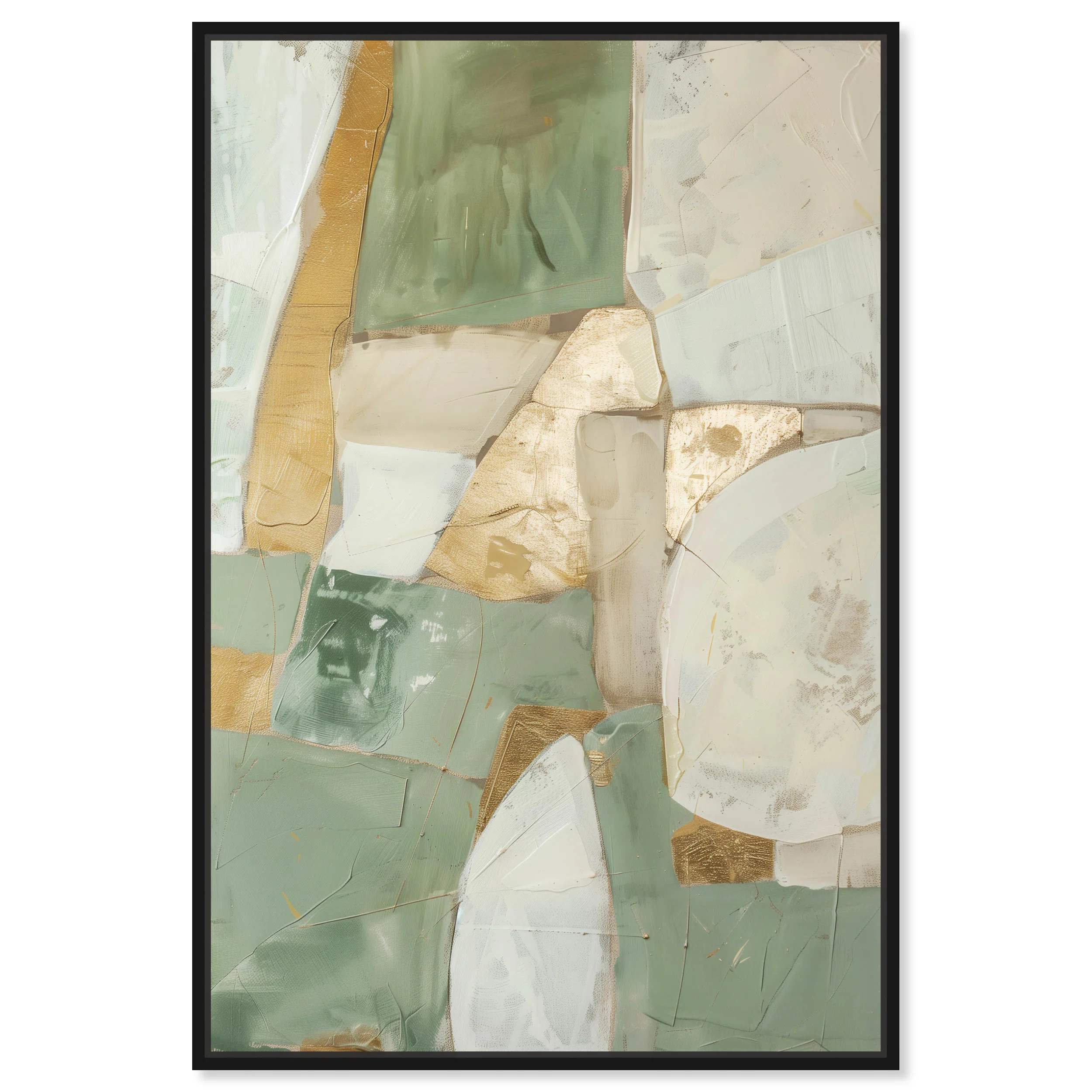 Sage Green Boho Elegant Abstract Wall Art by Art Remedy | Wayfair North America