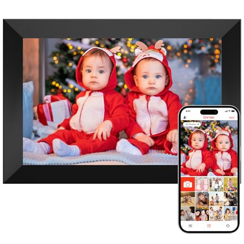 Frameo Digital Picture Frame WiFi, 10.1 Inch Smart WiFi Digital Photo Frame,1280 x 800 HD IPS Touch Screen,Slideshow, Auto-Rotate, Digital Picture Frame for Photo & Video | Amazon (US)
