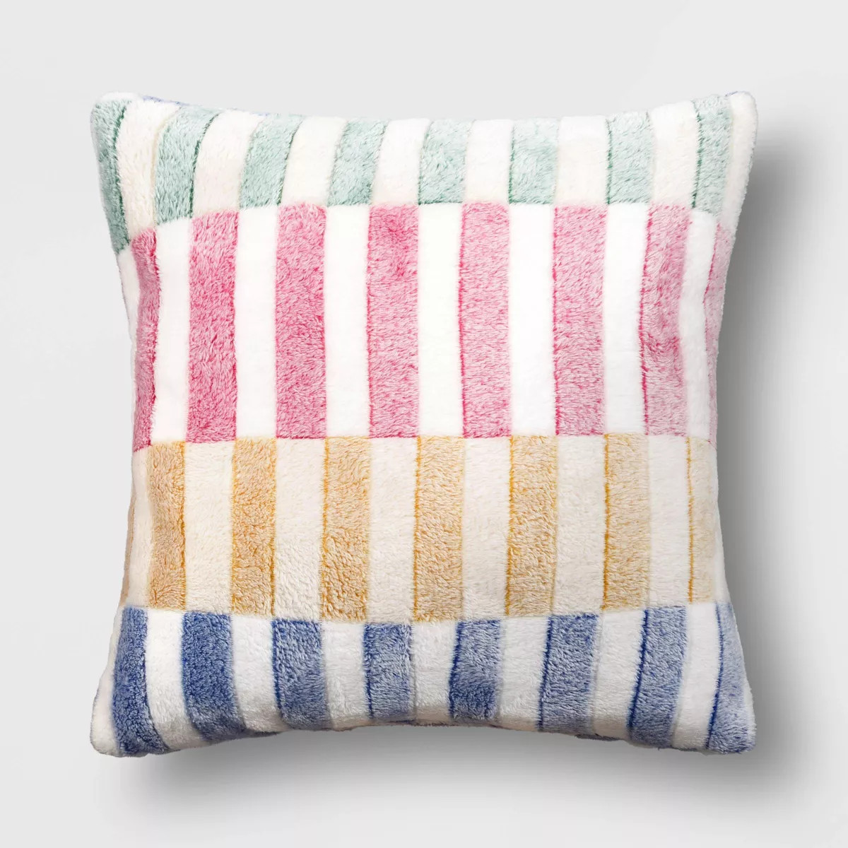 Rainbow Cabana Striped Plush Square Throw Pillow - Room Essentials™ | Target