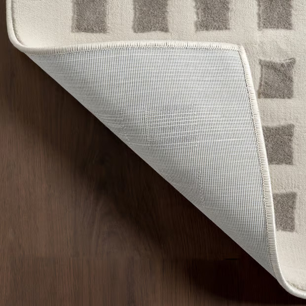 Cream Joelle Checkered Washable 8' x 10' Area Rug | Rugs USA