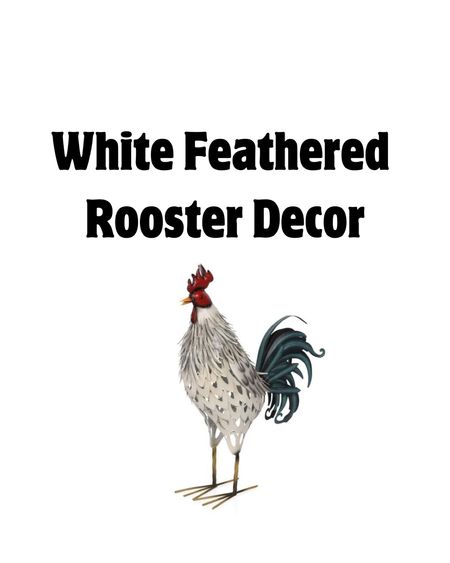 Alpine Co White feathered Rooster Decor
#decor #garden #rooster 

#LTKSeasonal #LTKhome