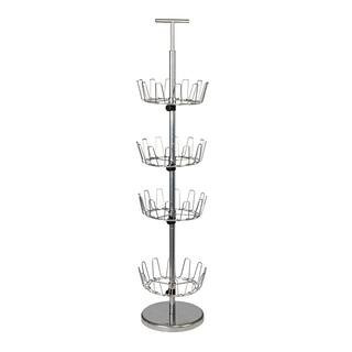 Household Essentials 4-Tier Revolving Shoe Tree in Silver | 12' x 12" x 52.8" | Michaels® | Michaels Stores