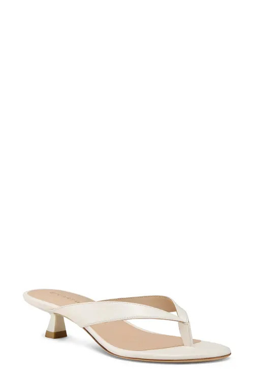 Stuart Weitzman Rio Kitten Heel Sandal in Cream at Nordstrom, Size 9 | Nordstrom