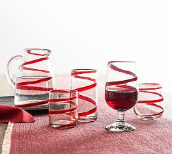 Red Ribbon Handcrafted Drinkware Collection | Pottery Barn (US)