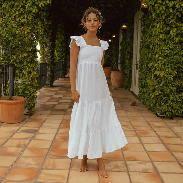 Verse Dress, White | Albion Fit