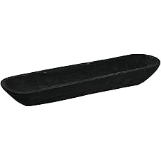 Creative Co-Op Decorative Paulownia Wood Bowl, Black Tray | Amazon (US)