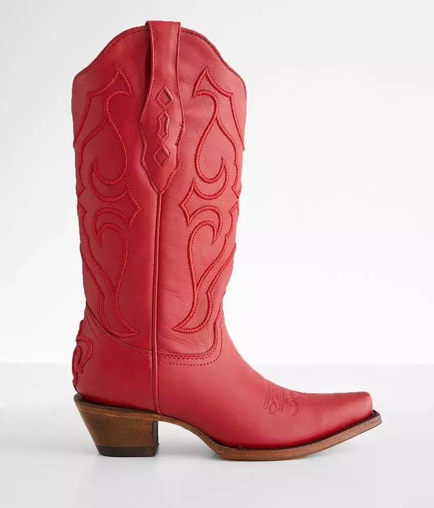 Tall Leather Western Boot | Buckle