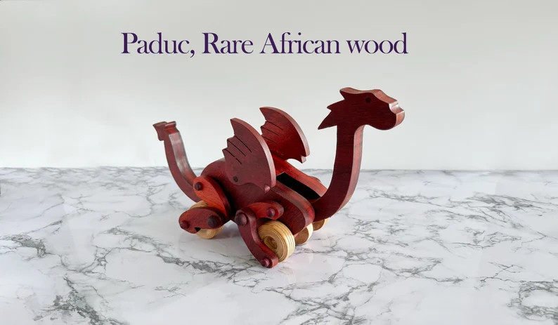 Puff the Magic Dragon Toy, Wood Kids Toy Dragon,  Handmade Wood Toys, Wooden Animal Toy,  Chompin... | Etsy (Global)