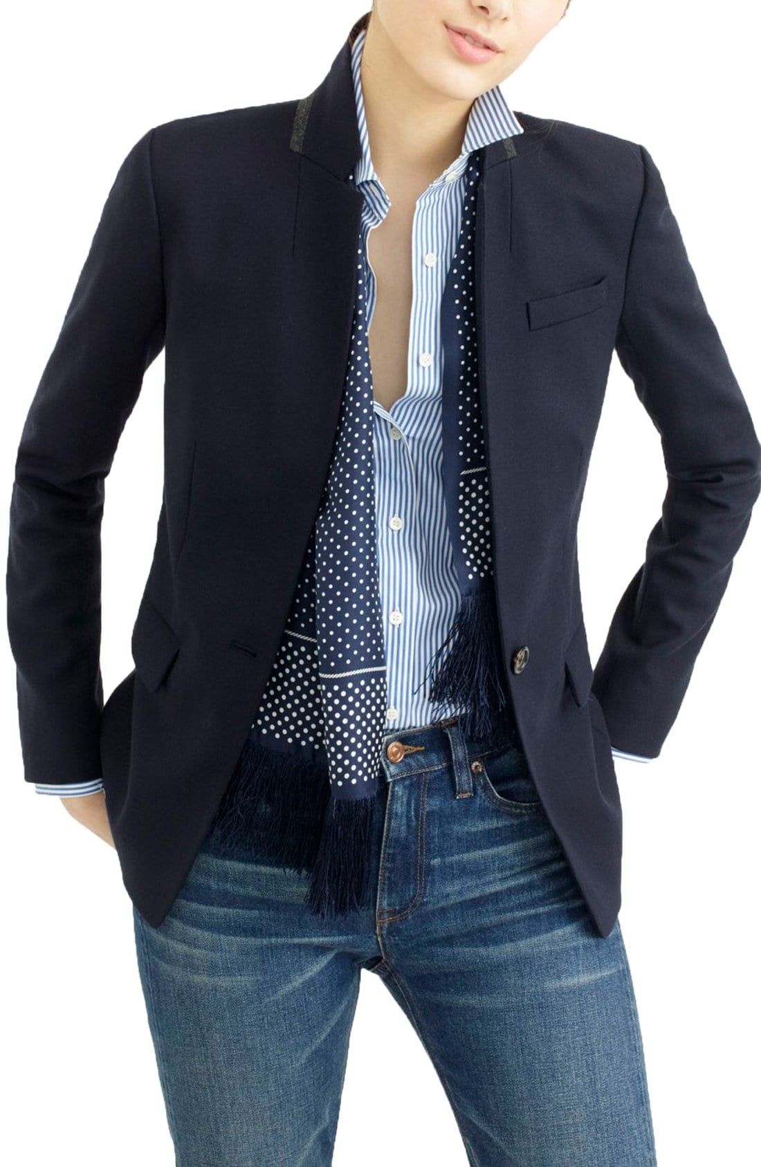 J.Crew Regent Stand Collar Blazer (Regular & Petite) | Nordstrom