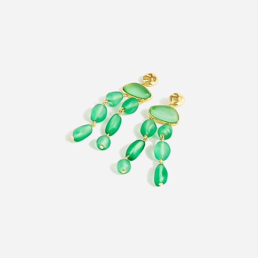 Sea glass statement drop earrings | J.Crew US