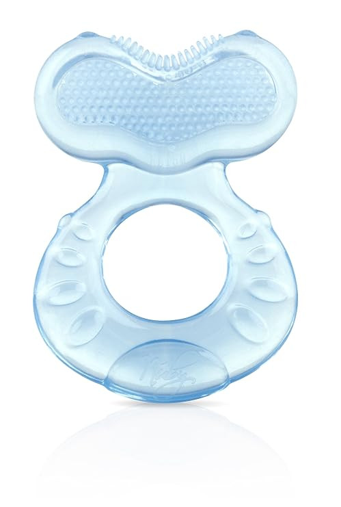 Nuby Silicone Teethe-eez Teether with Bristles, Includes Hygienic Case, Blue | Amazon (US)