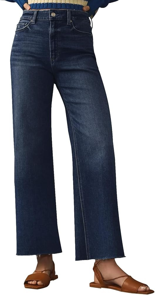 KUNMI Jeans for Women Wide Leg Baggy High Waist Boyfriends Straight Leg Stretchy Denim Pants Tren... | Amazon (US)