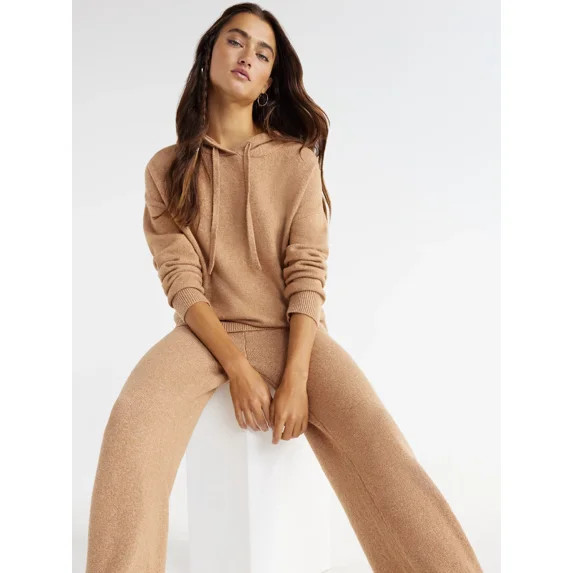 Time and Tru Women's and Women’s Plus Sweater Hoodie and Pants Set, Sizes XS-4X | Walmart (US)