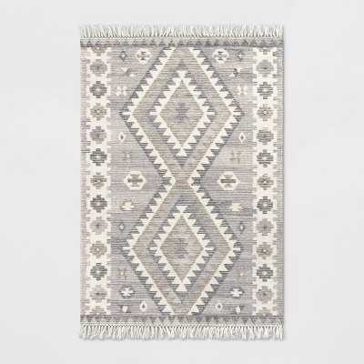 Sedwick Geometric Medallion Hand Tufted Wool Rug Cream - Threshold™ | Target