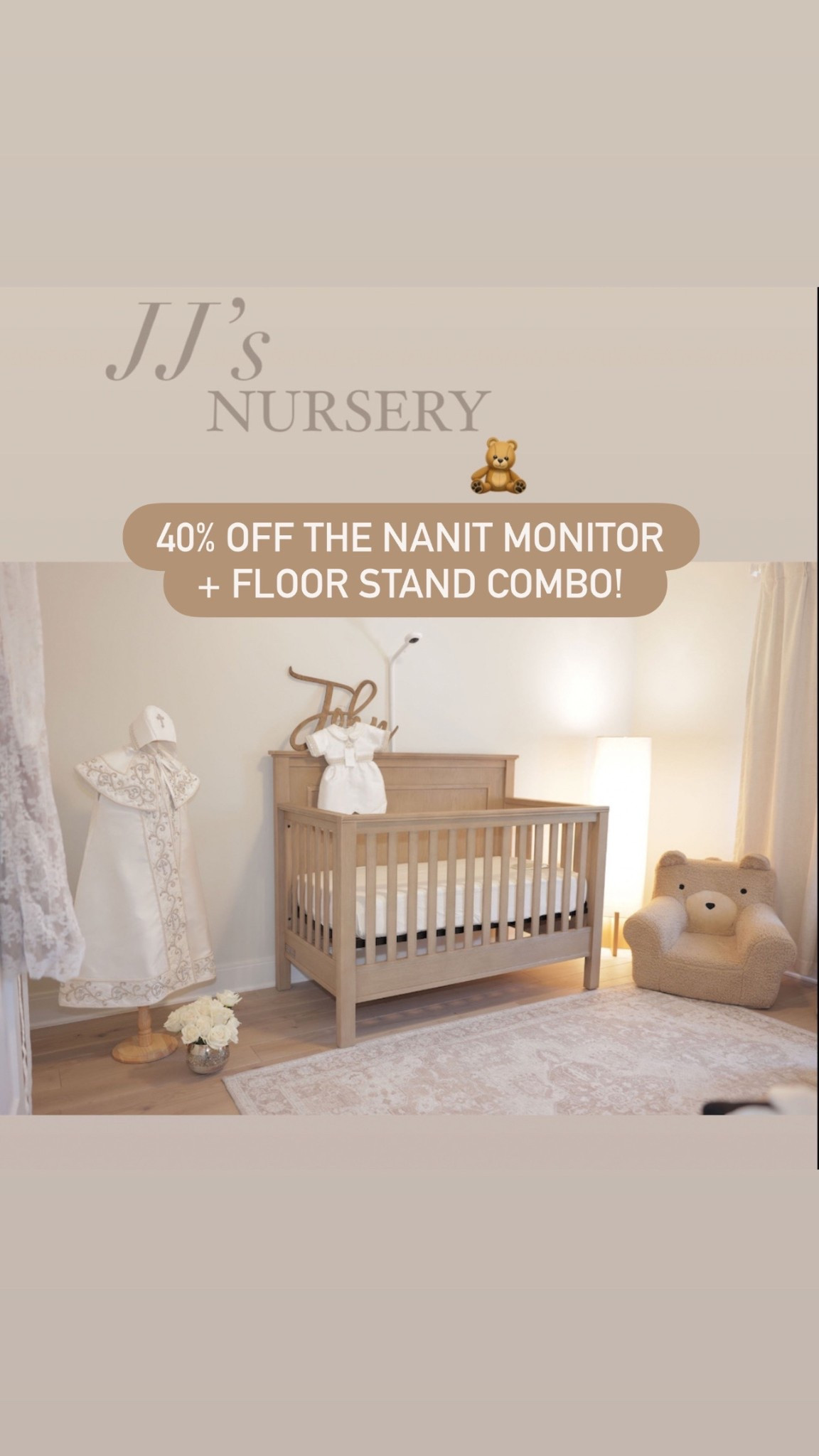 40% off the Nanit monitor + floor stand ~ the lowest price I’ve seen it go! Low stock, so grab it soon! 

#LTKKids #LTKSaleAlert #LTKBaby