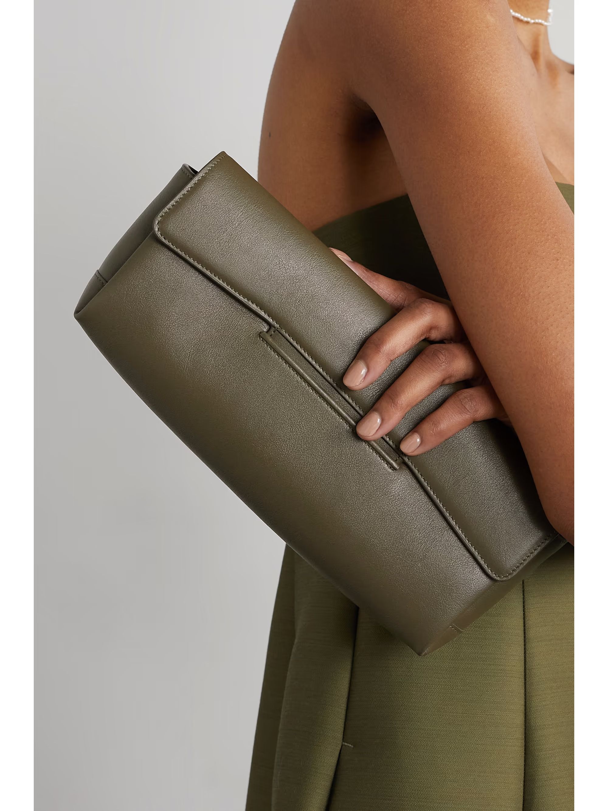 TOTEMETextured-leather clutch | NET-A-PORTER (US)