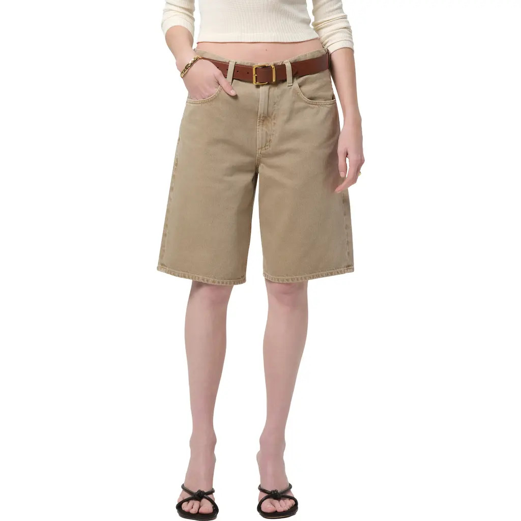 Citizens of Humanity Court Denim Shorts in Catalina Light Beige at Nordstrom, Size 32 | Nordstrom