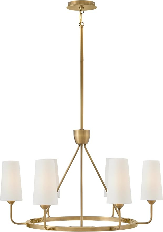 Hinkley Lewis 45006HB Medium Single Tier Chandelier -Traditional 6-Light Round Hanging Fixture, T... | Amazon (US)