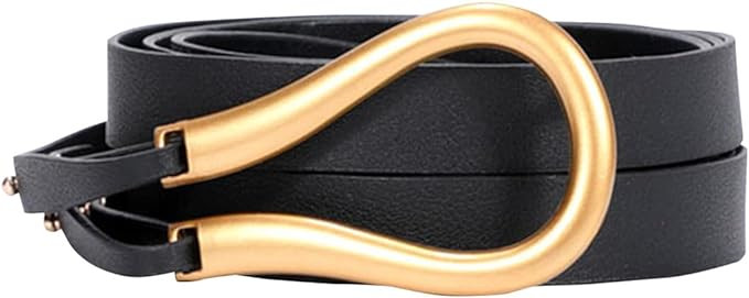 Women PU Leather Waist Belt Double Strap Tie Wrap Cinch Belt | Amazon (US)