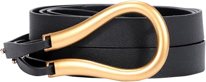 Block Garden Women PU Leather Waist Belt Double Strap Tie Wrap Cinch Belt | Amazon (US)
