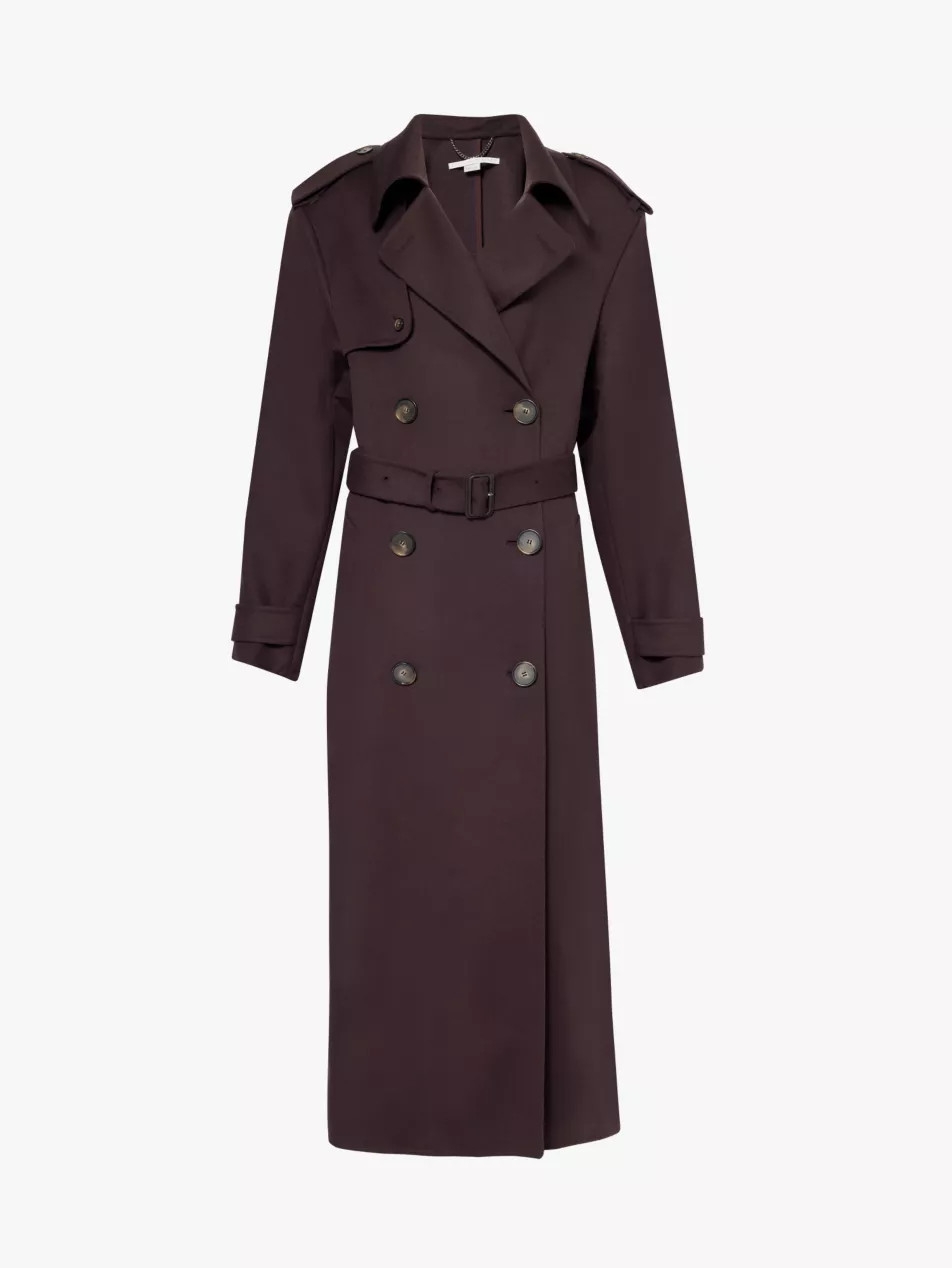 Double-breasted belted wool coat | Selfridges