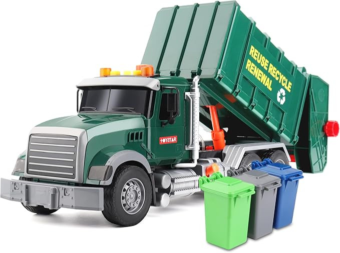 Dwi Dowellin Toddler Toys for 3 + Years Old Boys, 15" Large Garbage Truck Toy,Friction Powered Wa... | Amazon (US)