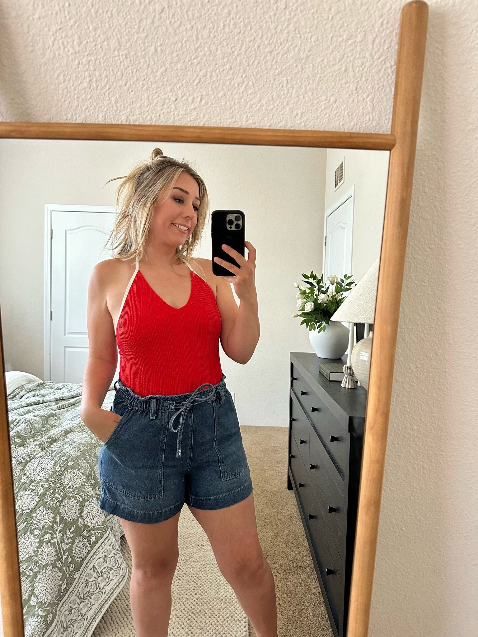 The cutest combo! This top is actually a swimsuit from Old Navy and it’s on clearance! It looks like a cute halter bodysuit. Paired with my favorite Summer shorts from Walmart!

Perfect for the 4th of July! Order online to shop the sales and pickup in store just in time for the weekend festivities!

4th of July outfits, red white and blue outfits, summer clothing, mom outfits, outfit ideas

#LTKootd #LTKMidsize #LTKSaleAlert